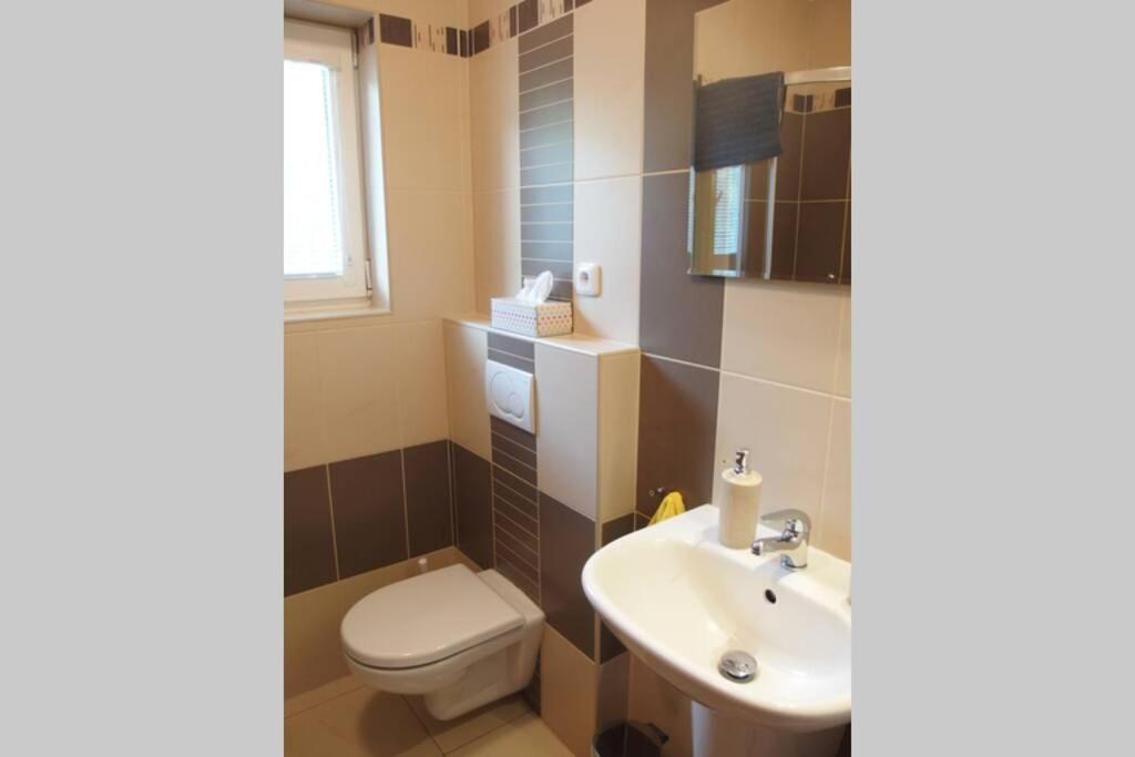 Prijemny Apartman Krovi V Rodinnem Domku Se Sdilenym Bazenem, Terasou A Zahradou Luaran gambar